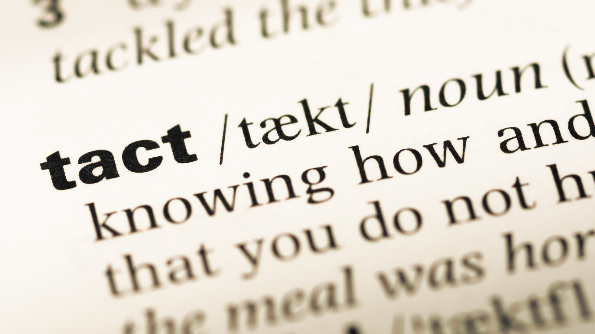 Developing Tact - HSI